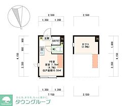 ＨａｒｍｏｎｙＳｑｕａｒｅ桜上水 2階ワンルームの間取り