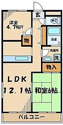 ウイング福寿館 3階2LDKの間取り
