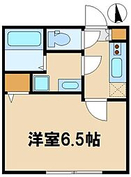 べリプトつつじヶ丘 3階1Kの間取り