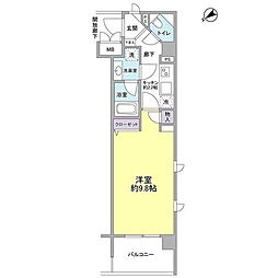 アルクス 5階1Kの間取り