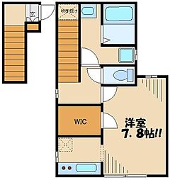 グレースＭ 2階1Kの間取り