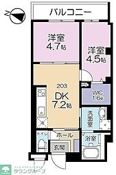 間取図画像 2DK