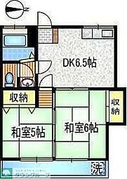 コーポみなと 2DKの間取図画像