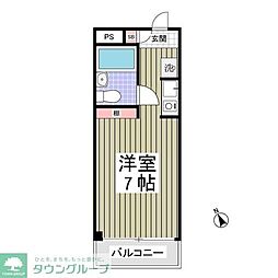 ファインスクエアカモシダ2 ワンルームの間取図画像