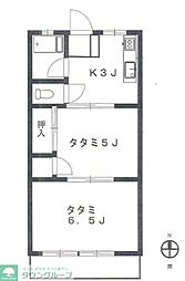 昭和ハイツ 2Kの間取図画像