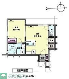 LaLuna 1LDKの間取図画像