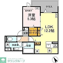 Asset-Court世田谷船橋 1LDKの間取図画像