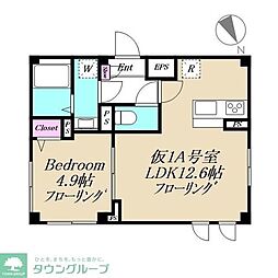 三鷹市新川6丁目マンション 1LDKの間取図画像