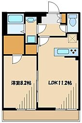 リブリ・調布 1LDKの間取図画像