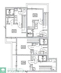 OPEN RISE府中小柳町I 1Kの間取図画像