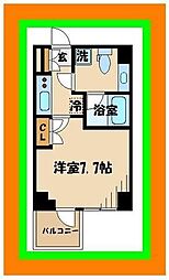 ステージグランデ府中東 1Kの間取図画像