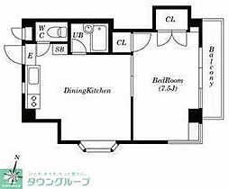 グランドール世田谷 1DKの間取図画像