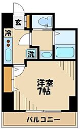 テオリア府中 1Kの間取図画像