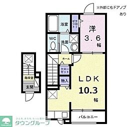 イノセントパーク 1LDKの間取図画像