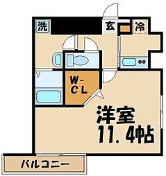 エル・スプランドゥール 1Kの間取図画像