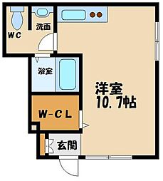 ステップ柴崎 ワンルームの間取図画像