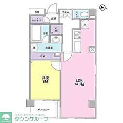 KDXレジデンス成城 1LDKの間取図画像