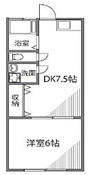 アーバンハイム・成城 1DKの間取図画像