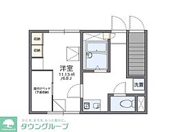 レオパレスＨＯＰＥ 1階1Kの間取り