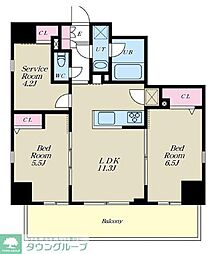 Alivis西葛西norte 7階2SLDKの間取り