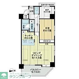 ライオンズガーデン東大島 5階1SLDKの間取り