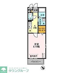 第3エーデルハイム 2階1Kの間取り