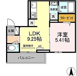 ホライゾンII 3階1LDKの間取り