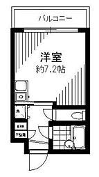 ジャネットビル 4階ワンルームの間取り