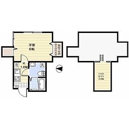 ファーストベイ一之江 1階1Kの間取り
