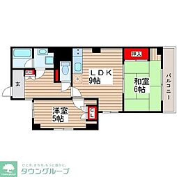 アーバンタニ 5階2LDKの間取り