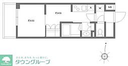 グランパセオ清澄白河II 1階1DKの間取り
