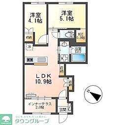 （仮称）Casa　ビアン 1階2LDKの間取り