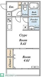 リブリ・西小岩 1階1LDKの間取り