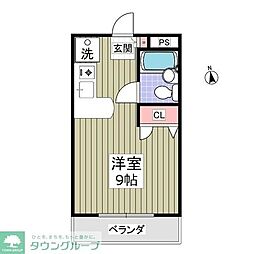 シティハイツ 402 4階ワンルームの間取り