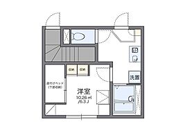 レオパレスブランポルト 1階1Kの間取り