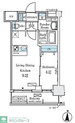 ディームス東陽町II 6階1LDKの間取り