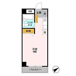 サンブライト18 ワンルームの間取図画像