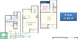 仮称)ミ・パティオB棟 2SLDKの間取図画像