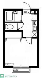 リリックコート翔 1Kの間取図画像