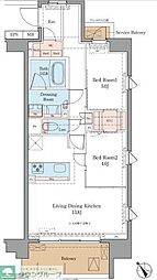 江戸川区松江2丁目マンション 3LDKの間取図画像