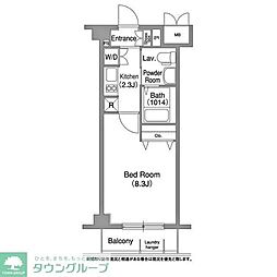 市川妙典レジデンス 1Kの間取図画像