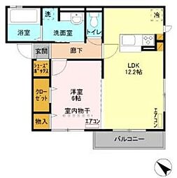 ワインテラス 1LDKの間取図画像