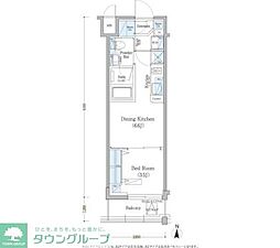 Urbanex深川住吉 1DKの間取図画像