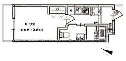 エアフォルク原木 1Kの間取図画像