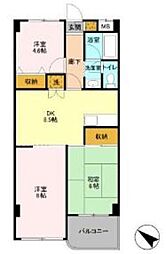 フロントアイランドハイツ 3DKの間取図画像