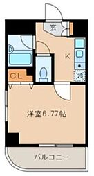 KMコート 1Kの間取図画像
