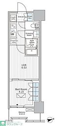 パークアクシス市川 1DKの間取図画像