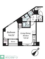 グランドトゥルース東向島 1LDKの間取図画像