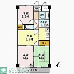 シティパル瑞江 3DKの間取図画像