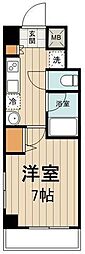 PARKWell大島 1Kの間取図画像